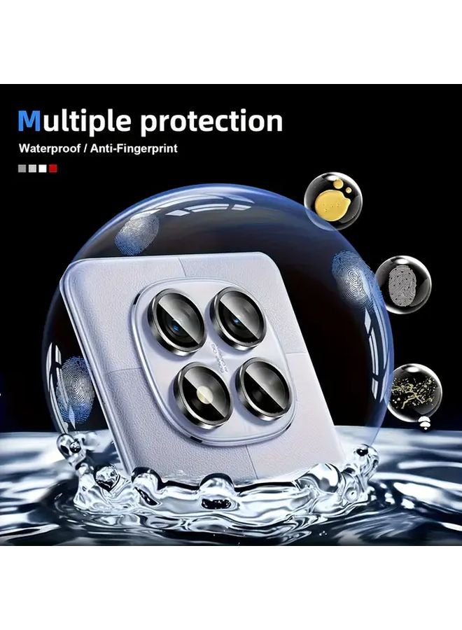 Multicolored Metal Lens Glass Ring Protector Case Compatible with Xiaomi Redmi Note 13 Pro Plus - Image 5